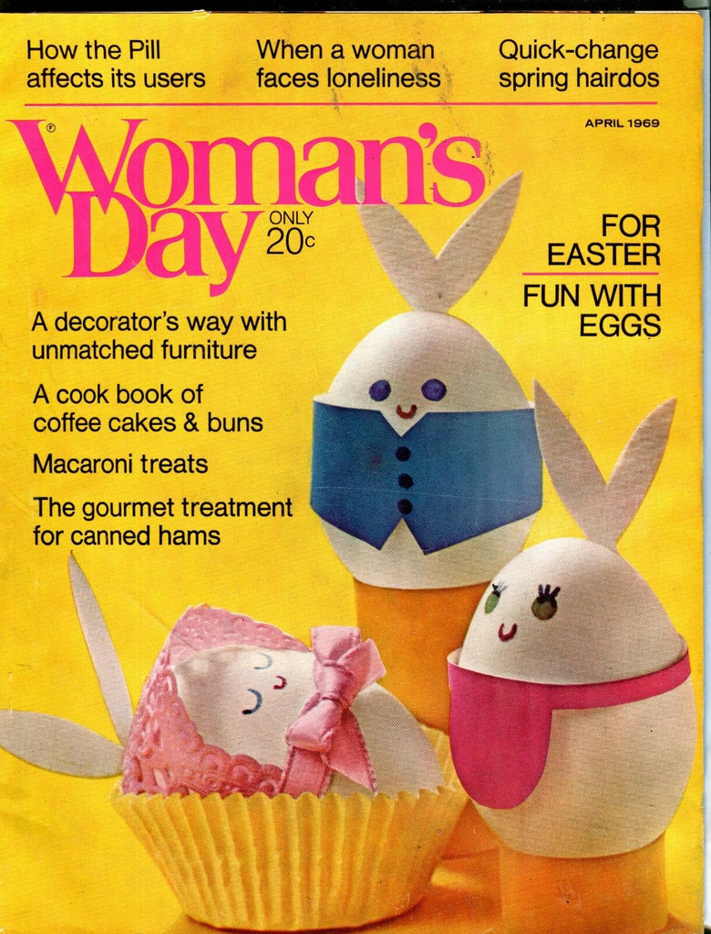 Woman's Day Magazine April 1969 Fun With Easter Eggs EX NO ML 091316jhe