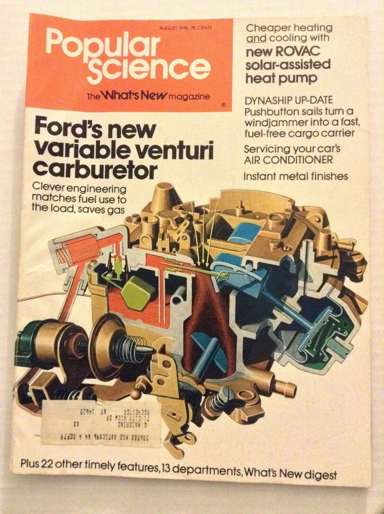 Popular Science Mag Ford's Venturi Carburetor August 1976 090419nonrh