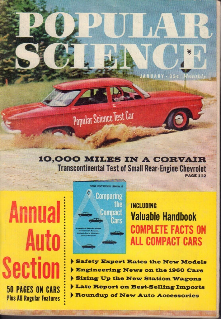 Popular Science Magazine January 1960 Corvair Auto Section 082417nonjhe