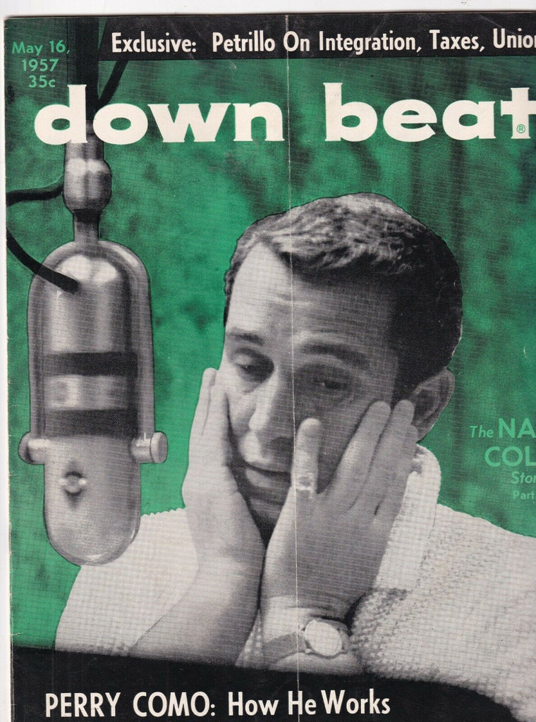 Down Beat Mag Perry Como Nat Cole Story May 16, 1957 101219nonr