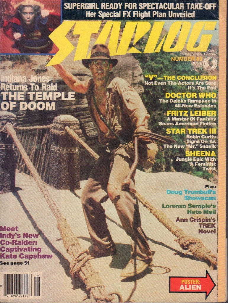 Starlog June 1984 Indiana Jones, Doctor Who, Sheena 042717nonDBE