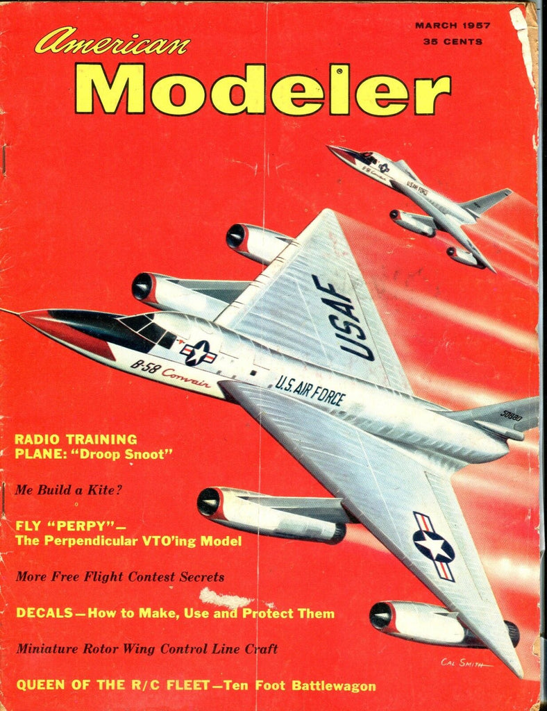 American Modeler Magazine March 1957 Battlewagon GD No ML 040517nonjhe