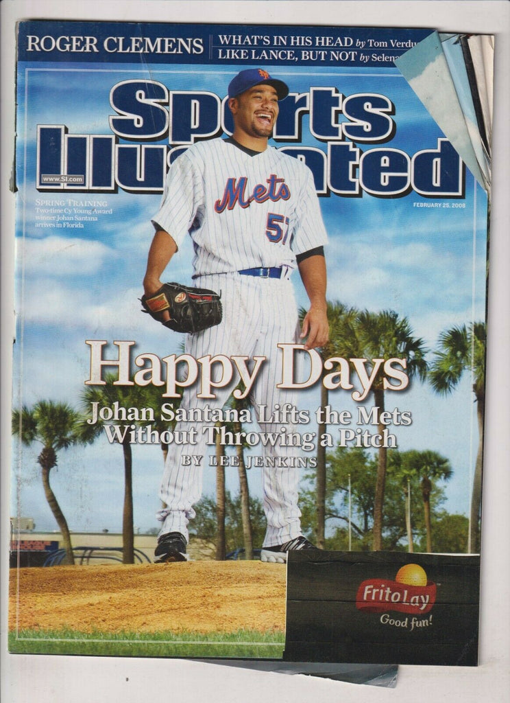 Sports Illustrated Mag Johan Santana Roger Clemens February 25, 2008 021020nonr