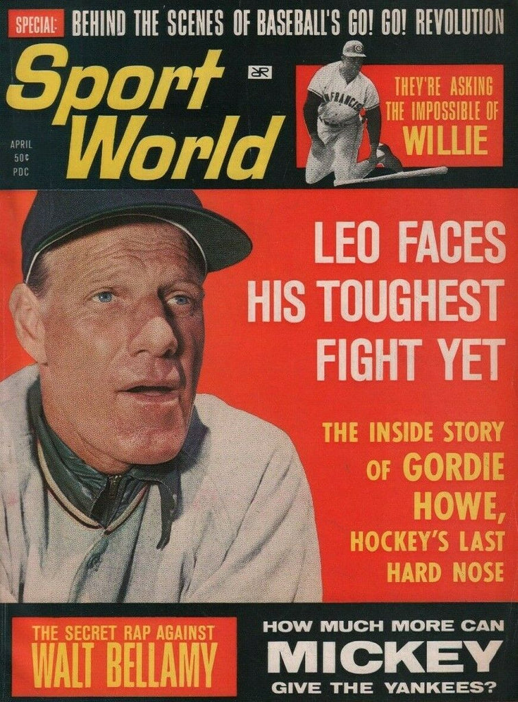 Sport World April 1966 Gordie Howe Mickey Mantle Walt Bellamy 050719DBE2