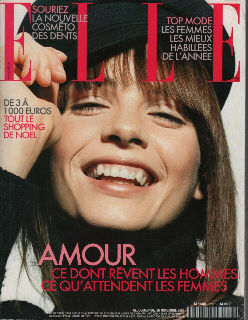 Elle French Fashion Mag 26 Novembre 2001 Pascale Guichard Guy Aroch 091919AME