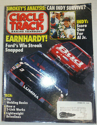 Circle Track Magazine Dale Earnhardt & Indy 500 September 1992 020915R