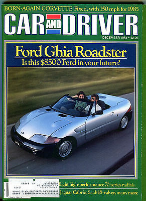 Car and Driver Magazine December 1984 Ford Ghia Roadster VGEX 122915jhe2