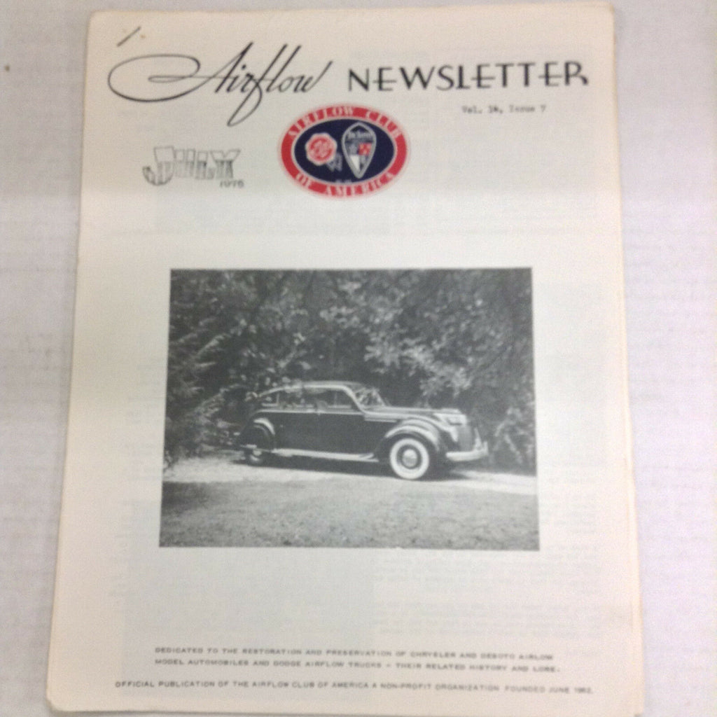 Airflow Newsletter Magazine Restoring Chrylsers July 1975 052417nonrh