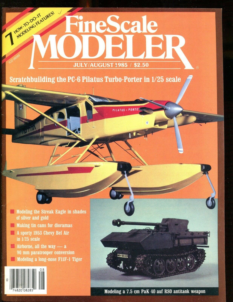 Fine Scale Modeler Magazine July/August 1985 PC-6 Dora EX No ML 010617jhe