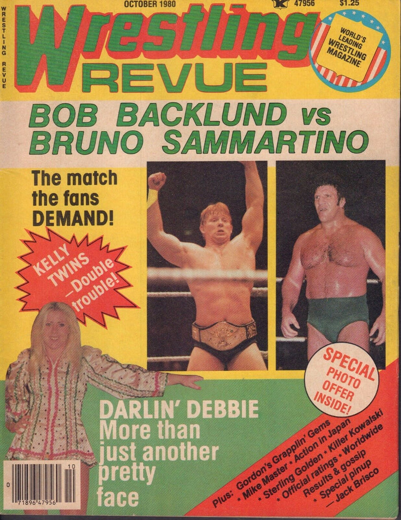 Wrestling Revue October 1980 Bob Backlund, Bruno Sammartino 040717nonDBE2