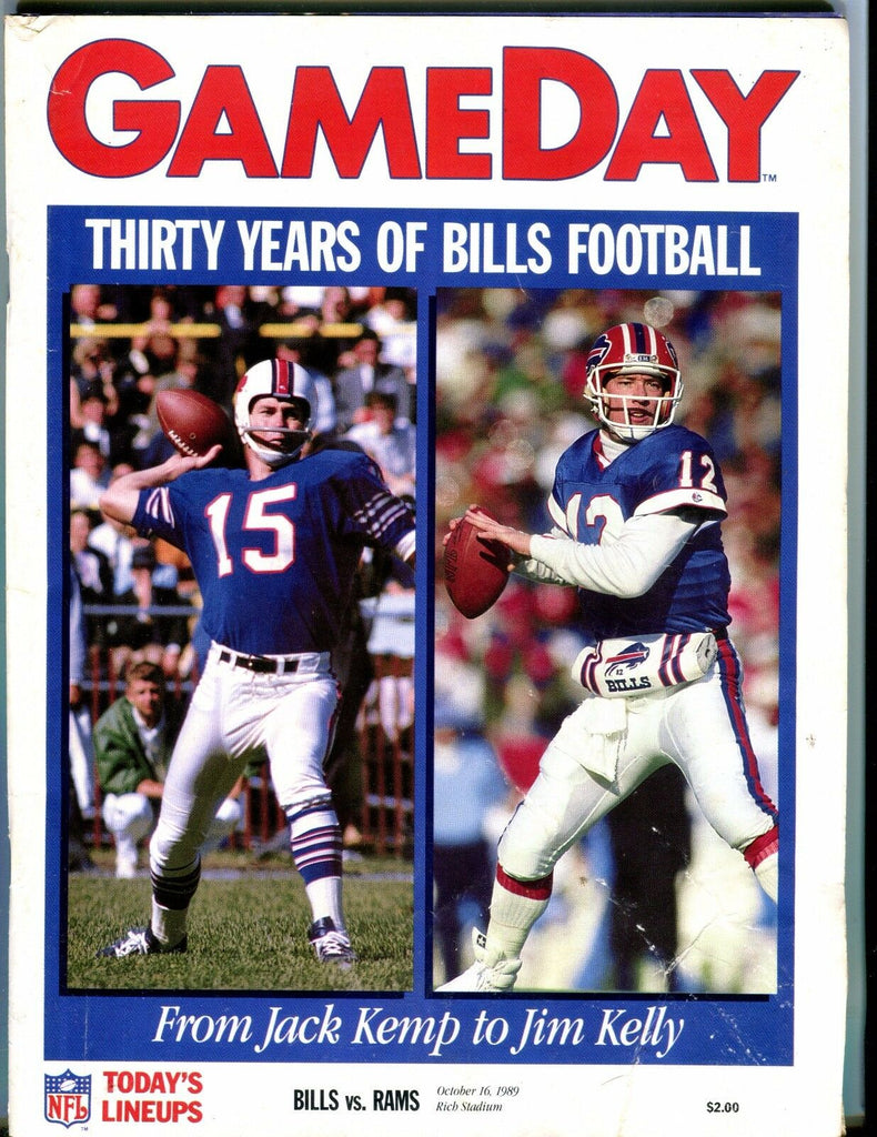 GameDay Magazine Bills vs. Rams 1989 Jim Kelly EX 053117nonjhe
