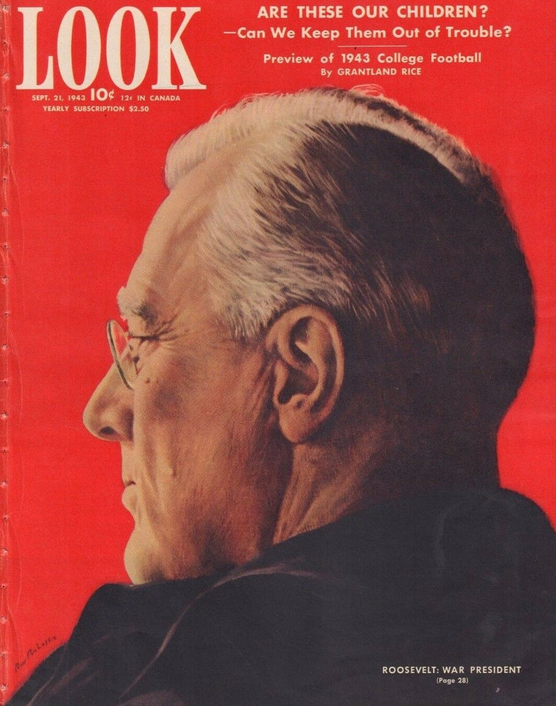 Look September 21 1943 Franklin D Roosevelt Grantland Rice 010219DBE