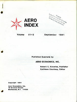Aero Index Volume 80-2 September 1981 Aero Economics 1981 EX FAA 031116jhe