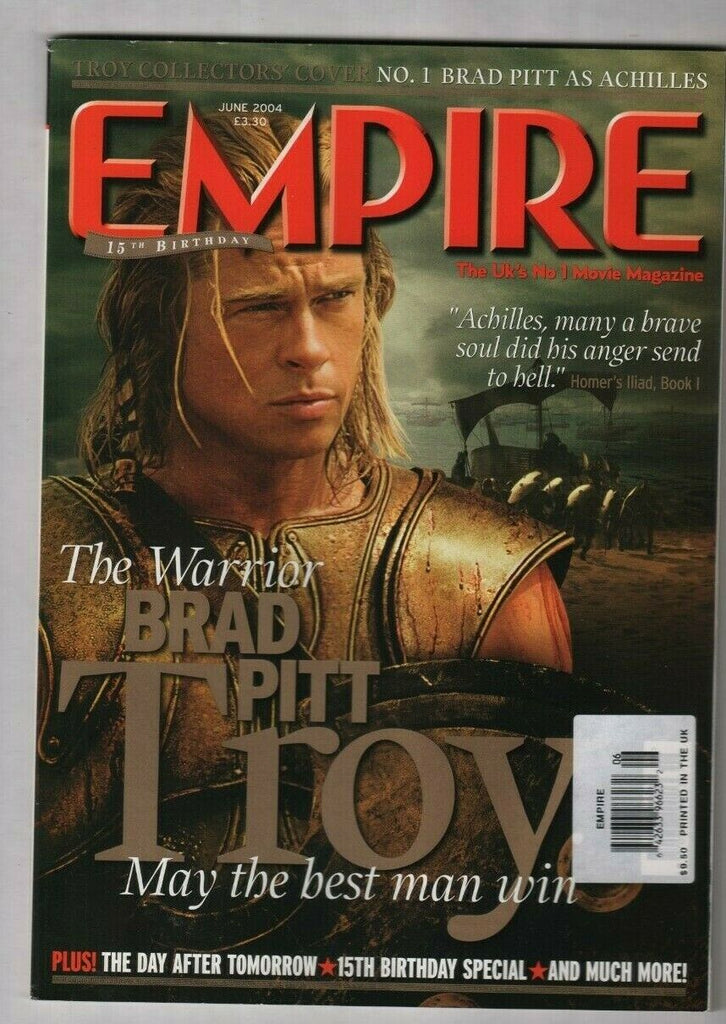 Empire UK Movie Mag Brad Pitt Troy Collector's Cover June 2004 030420nonr