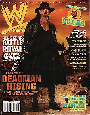 WWE Magazine November 2007 The Undertaker, John Cena EX 121115DBE