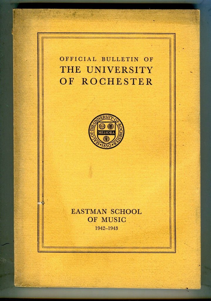 Official Bulletin University Of Rochester Eastman School 1942-1943 EX 101016jhe