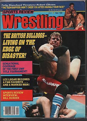 Sports Review Wrestling September 1986 The British Bulldogs EX 120815DBE