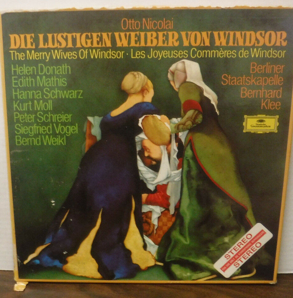 Otto Nicolai Die Lustigen Weiber Von Windsor 3-record set w/ Booklet 012018LLE