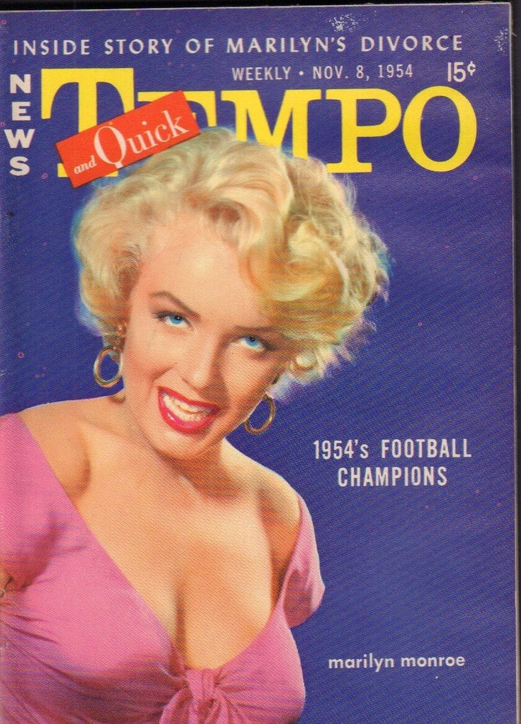 Tempo Nov 8 1954 Marilyn Monroe Judy Garland Pinup Cheesecake Digest 020519DBC