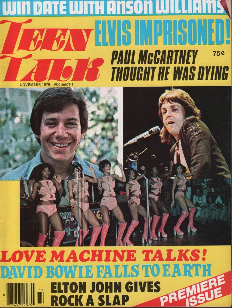 Teen Talk November 1976 Premier Issue Paul McCartney, David Bowie 080317nonDBE