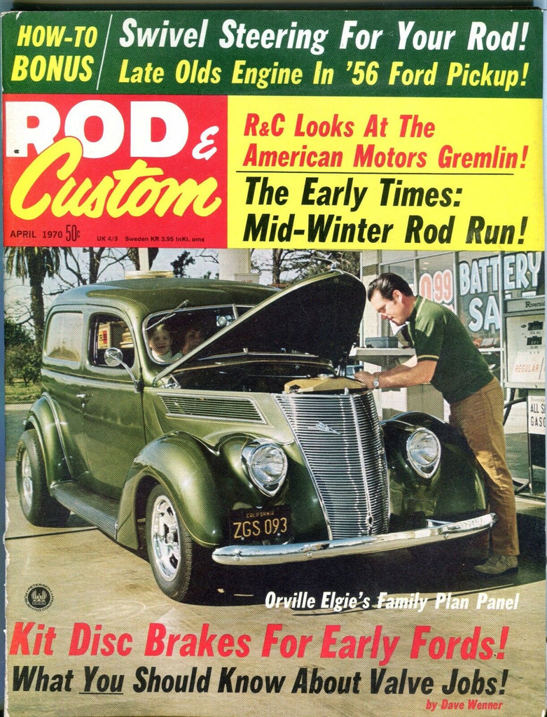 Rod & Custom Magazine April 1970 Orville Elgie VG No ML 040617nonjhe