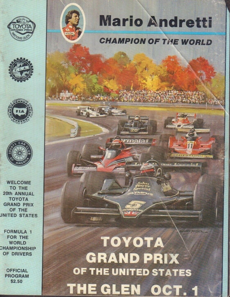 Mario Andretti Magazine Toyota Grand Prix The Glen October 1,1978 050118nonr