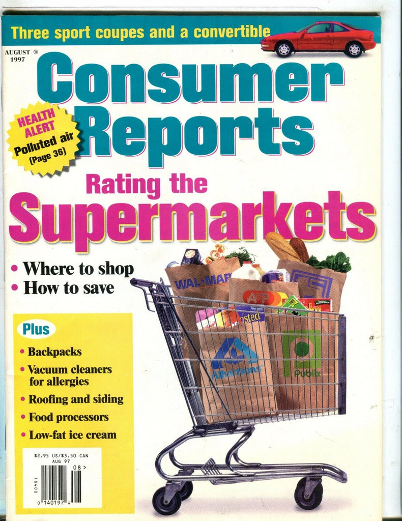 Consumer Reports Magazine August 1997 Supermarkets EX No ML 051017nonjhe
