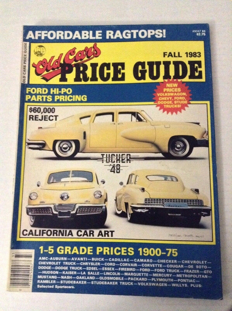Old Cars Price Guide Magazine Ford Hi-Po Parts Pricing Fall 1983 032217NONRH