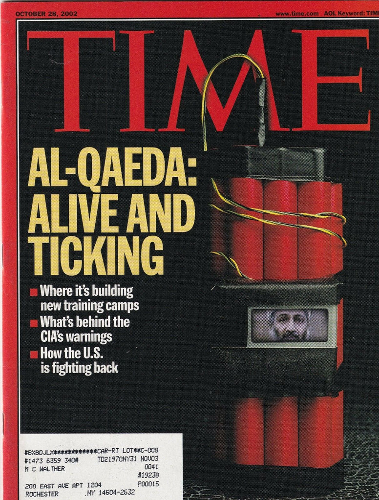 Time Mag Al Qaeda Alive And Ticking October 28, 2002 102319nonr