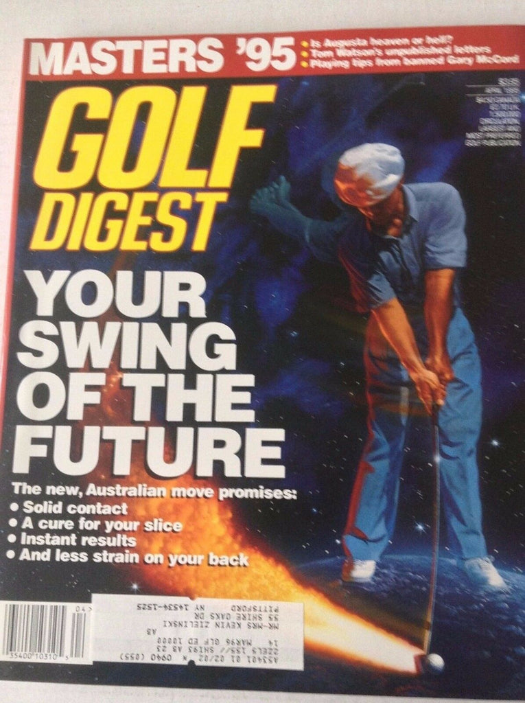 Golf Digest Magazine Masters '95 Swing Of The Future April 1995 042617nonrh