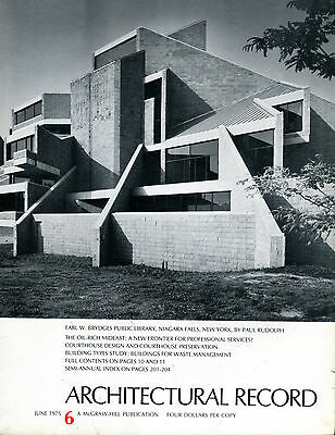 Architectural Record June 1975 Earl W. Brydges Public Library EX 022616jhe