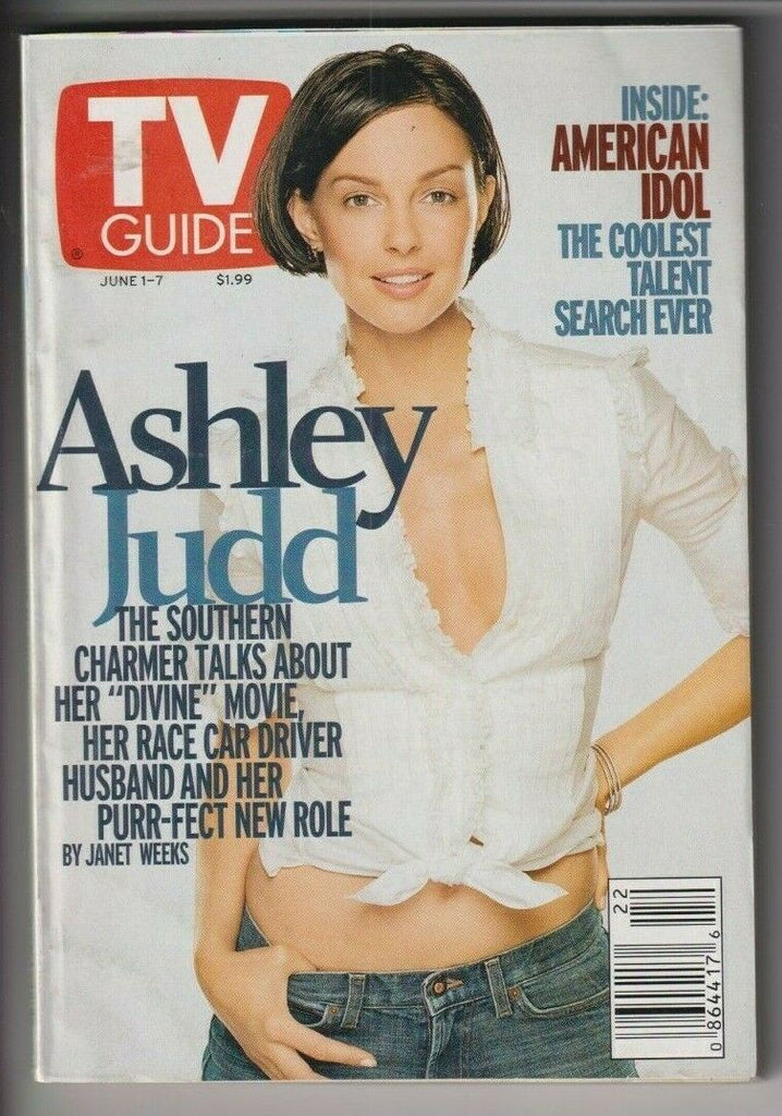 Tv Guide Mag Ashley Judd American Idol June 1-7, 2002 110119nonr