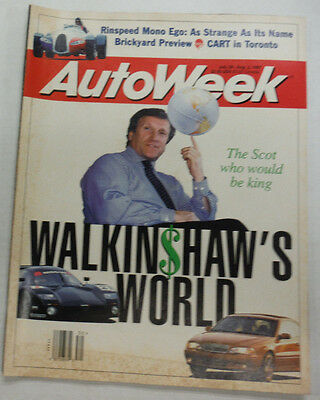 Autoweek Magazine Walkinshaw's World & Rinspeed Mono Ego August 1997 051615R2