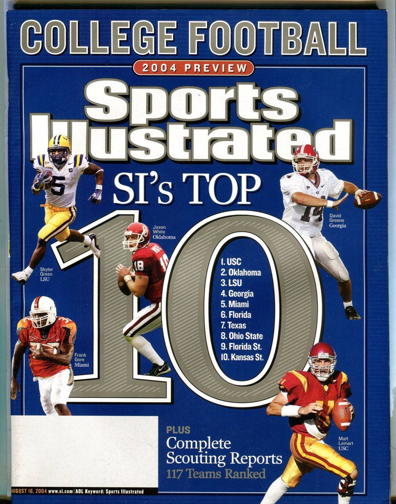 Sports Illustrated Magazine Aug. 16 2004 College Football EX No ML 030817nonjhe
