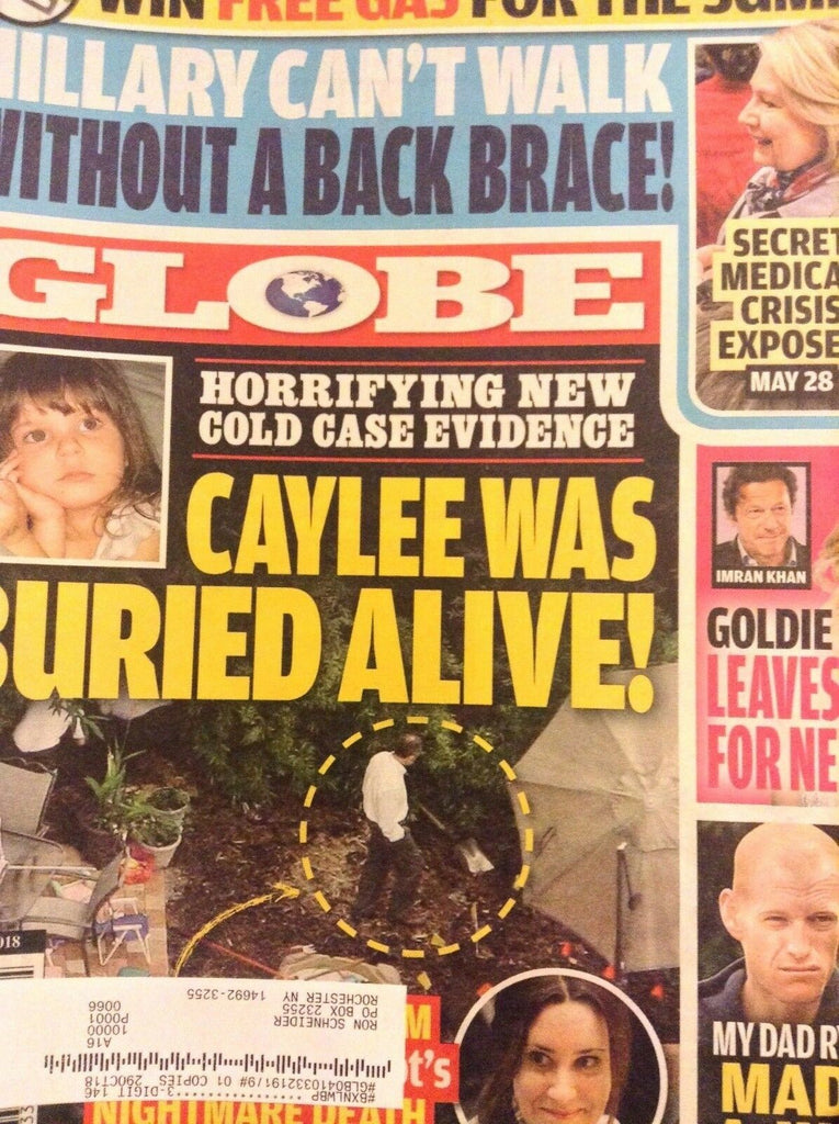 Globe Magazine Caylee Buried Alive Casey Anthony June 18, 2018 070718nonrh