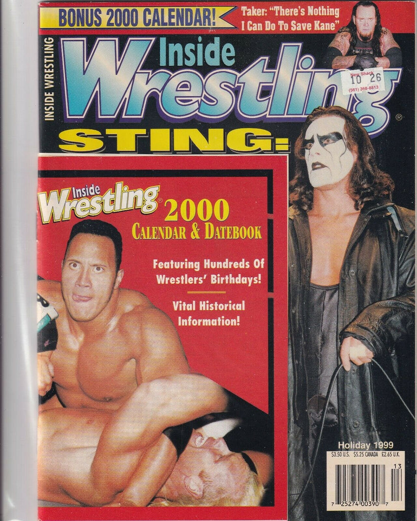 Inside Wrestling The Rock Sting Undertaker Holiday 1999 061919nonr