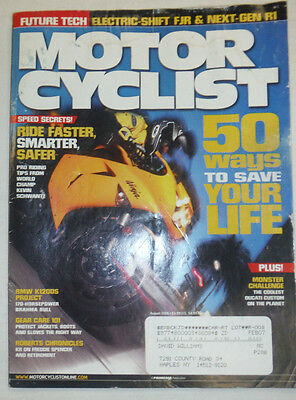 Motor Cyclist Magazine Kevin Schwantz & BMW K1200S August 2006 020415R