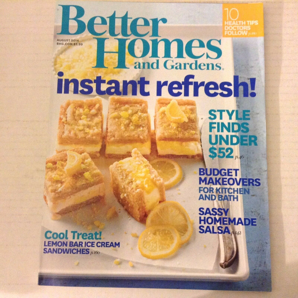 Better Homes And Gardens Magazine Lemon Bar Ice Cream August 2014 052017nonrh