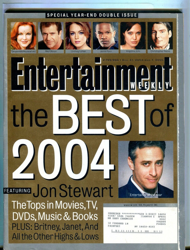 Entertainment Weekly Magazine December 31 2004 Jon Stewart EX w/ML 050117nonjhe