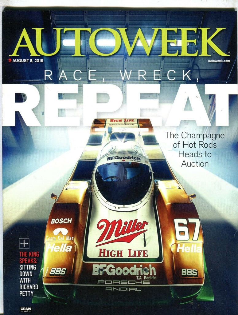 Autoweek Magazine August 8 2016 Race Wreck Repeat EX NO ML 092916jhe