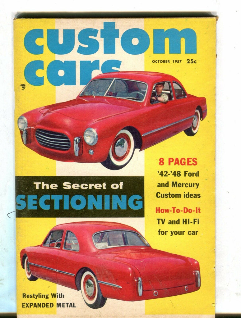 Custom Cars Magazine October 1957 Sectioning VG No ML 040717nonjhe