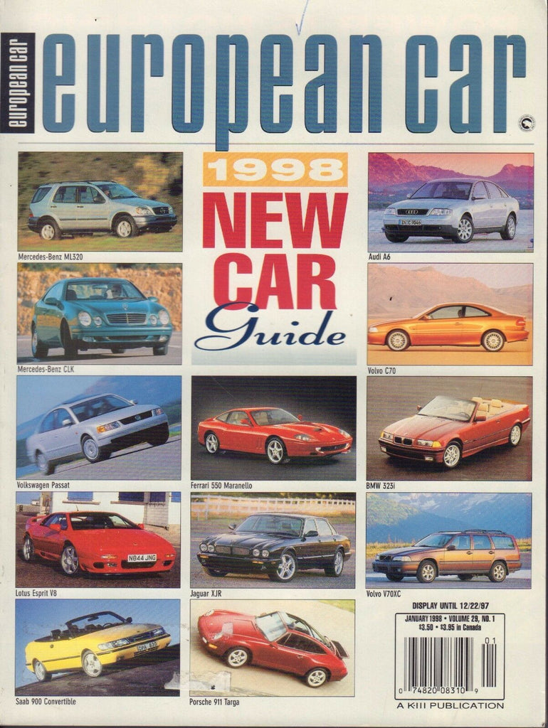 European Car January 1998 1998 New Car Guide 030117nonDBE