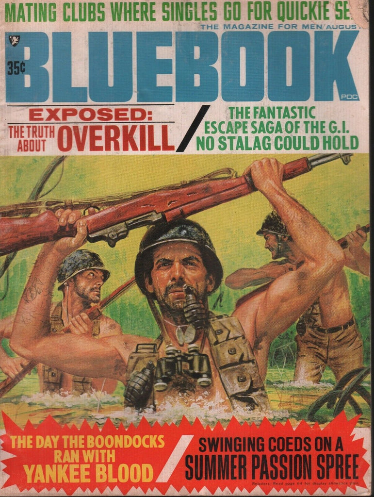 Bluebook Magazine August 1969 Vintage Men's Magazine 100118ame