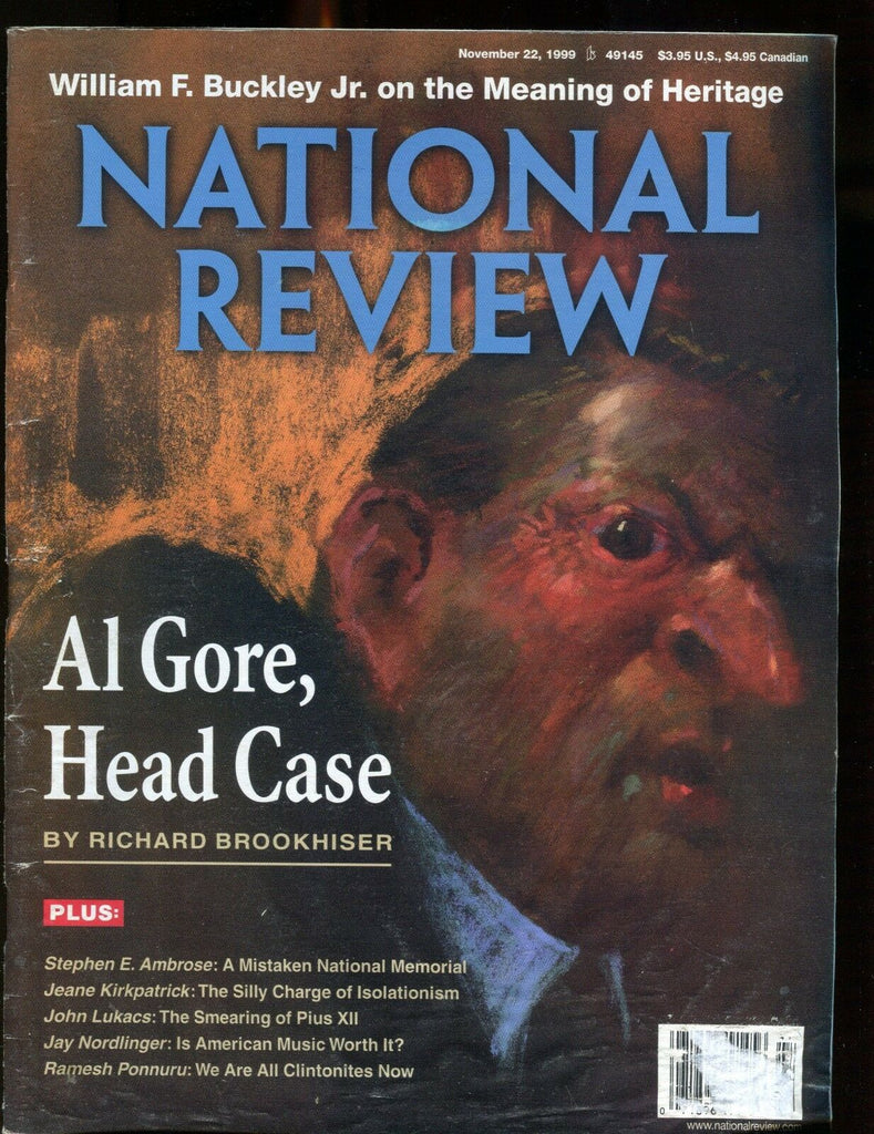 National Review Magazine November 22 1999 Al Gore VG No ML 010617jhe
