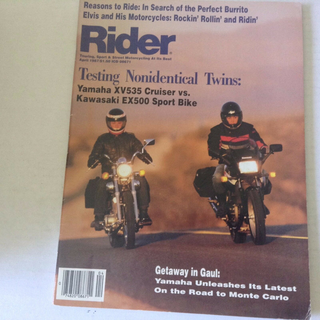Rider Magazine Yamaha XV535 Cruiser Vs Kawasaki Ex500 April 1987 060117nonrh3