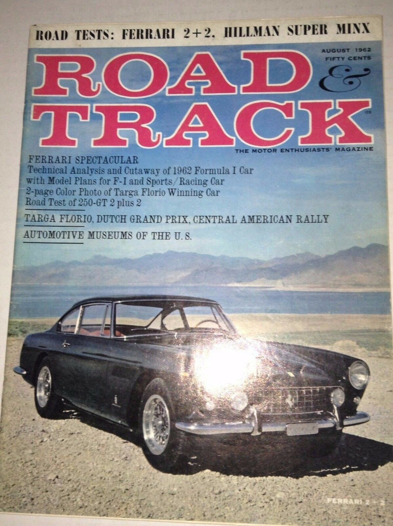 Road & Track Magazine Ferrari's & Formual I Car August 1962 041917nonrh