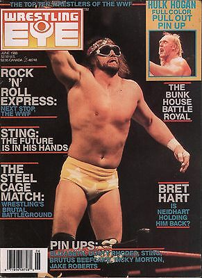 Wrestling Eye June 1988 Randy Savage, Sting, Bret Hart VG 011916DBE