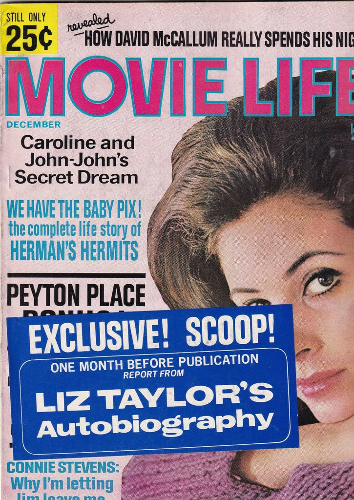 Movie Life Mag Liz Taylor Connie Stevens December 1965 062919nonr