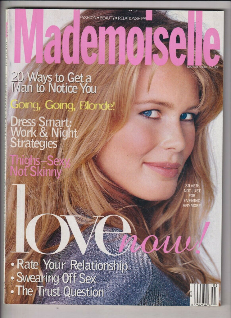 Mademoiselle Mag Claudia Schiffer Get Men To Notice March 1994 022720nonr