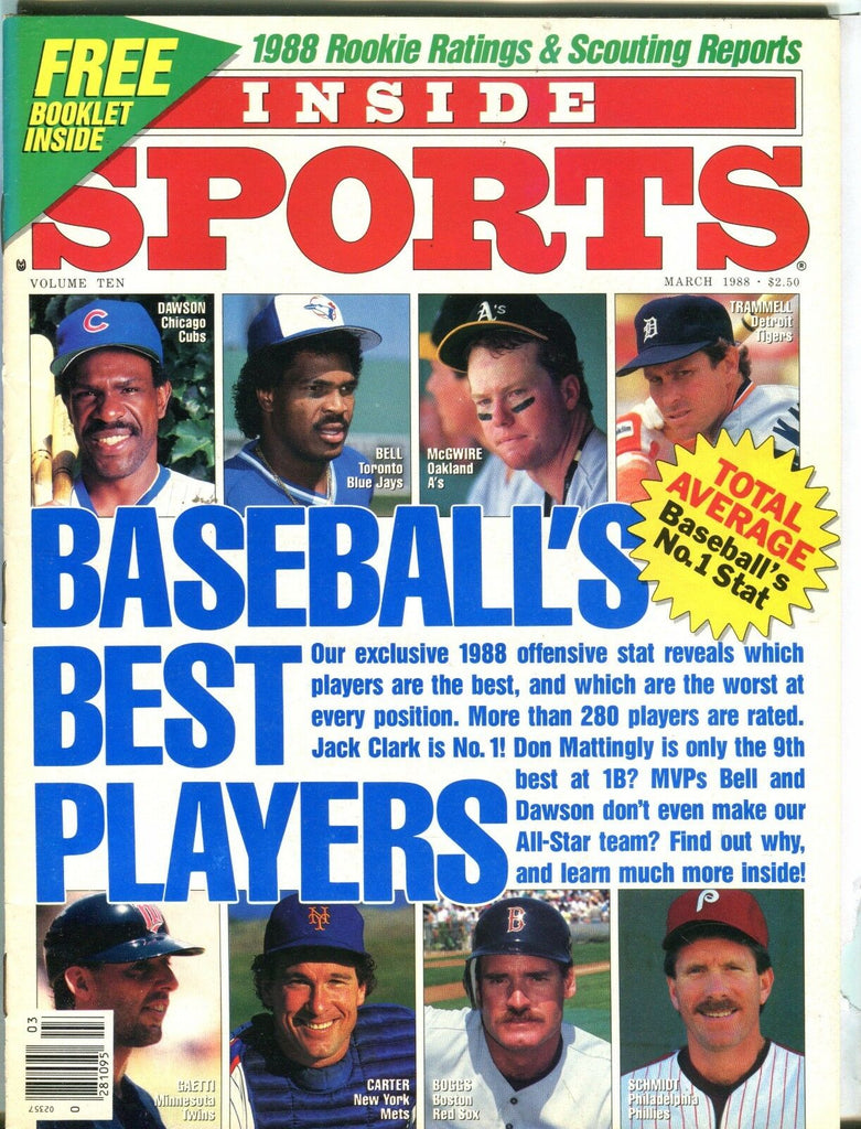 Inside Sports Magazine March 1988 Wade Boggs EX No ML 031717nonjhe